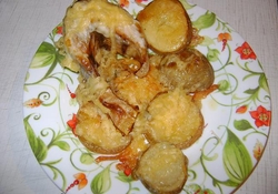 Рецепт: Горбуша, запеченная с картошкой