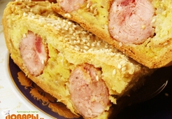 Тюрингский торт из жаренных колбасок