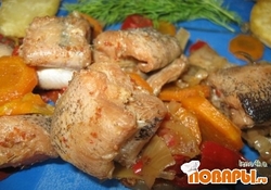 Рецепт: Щука с овощами