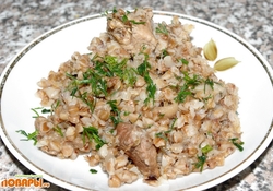 Рецепт: Гречка с мясом и грибами