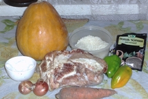 Шаг 1: Рис залить холодной водой. Мясо …