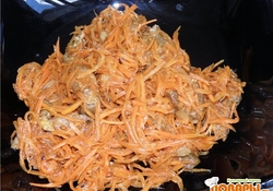 Рецепт: Корейская морковь с мясом