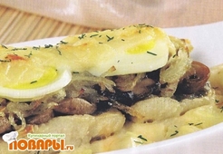 Палтус в кокосовой стружке