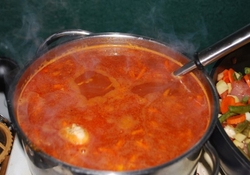 Рецепт: Томатный куриный супчик