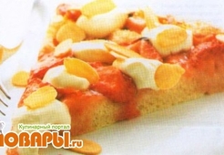 Пицца с клубникой и сливками