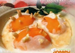 Рецепт: Персики с тоффи из миндаля