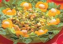 Рецепт: Мясной салат с одуванчиками