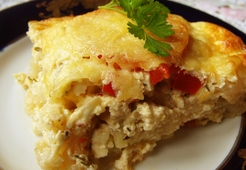 Запеканка из брынзы и цветной капусты