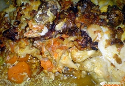 Рыба под овощной шубой