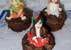 Рецепт: Маффины с ягодами и творожным кремом