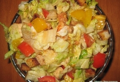 Салат тёплый с индейкой