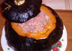 Рецепт: Запеченная тыква с фаршем