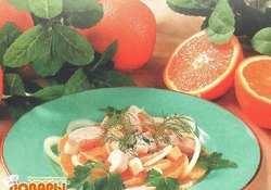 Рецепт: Салат из апельсинов с курицей