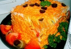 Закусочный торт из курицы