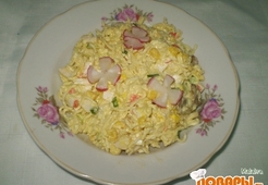 Салат с макаронами быстрого приготовления