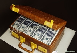 Рецепт: Торт "Чемоданчик с долларами"