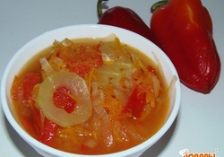 Рецепт: Лечо с кабачками (в мультиварке)