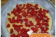 Шаг 6: Выложить дальше слой вишни. Посыпать …