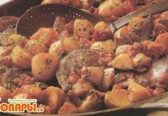 Печень с беконом и тимьяном