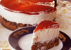 Рецепт: Пирог с творогом и вишней