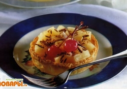Рецепт: Корзиночки с ананасом