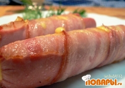 Рецепт: Сардельки, фаршированные овощами