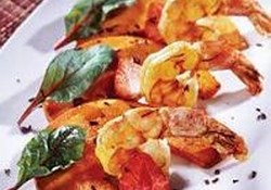 Рецепт: Лау чингри (креветки с мозговой тыквой)