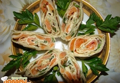 Рулеты с семгой