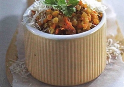 Рецепт: Чечевица с вялеными помидорами 