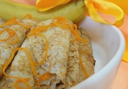 Рецепт: Блины с банановой начинкой