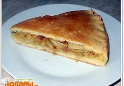 Рецепт: Пирог с капустой. Тесто без яиц