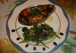 Рецепт: Сёмга с шпинатом