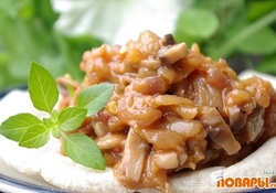 Рецепт: Овощная икра с шампиньонами