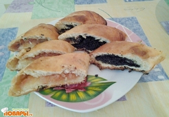 Рулетики с маком и яблоками