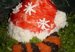 Рецепт: Закусочный торт "Тигр под колпаком"