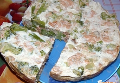 Запеканка с горбушей и брокколи в мультиварке