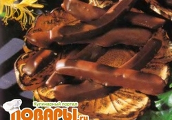 Рецепт: Апельсиновые цукаты в шоколаде