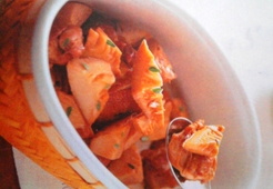 Бамбук тушеный с курицей