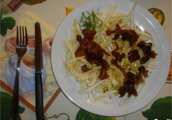 Рецепт: Горячий салат из фенхеля