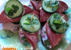 Рецепт: Канапе "Нежное"