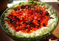 Рецепт: Салат "Арбуз"