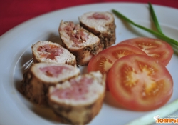 Рецепт: Куриные рулетики с ветчиной (Диета Дюкан). БО