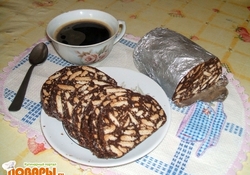 Рецепт: Шоколадная салями