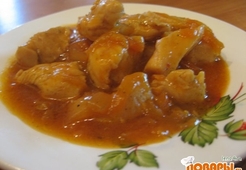 Куриная грудка в кисло-сладком соусе с овощами