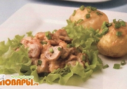 Рецепт: Грибы с сырным соусом