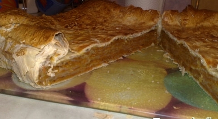 Пирог из лаваша с тыквой (опять блиц-рецепт)