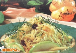 Рецепт: Салат из тыквы и яблок