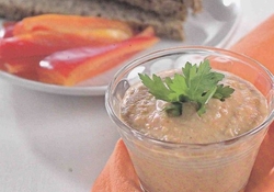 Рецепт: Хумус с печеным сладким перцем  