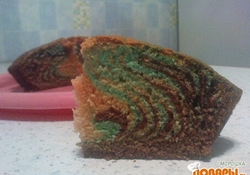 Рецепт: Пирог "Цветная зебра"