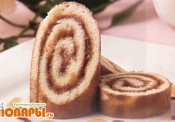 Рецепт: Рулет "Пятиминутка"